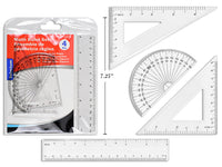 Selectum ensemble de géométrie 4pcs