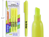 Le Grip Surligneurs jaunes pk3