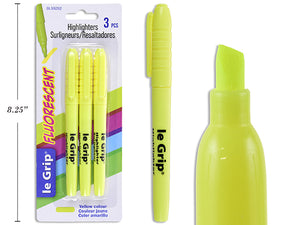 Le Grip Surligneurs jaunes pk3