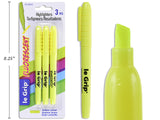 Le Grip Surligneurs jaunes pk3
