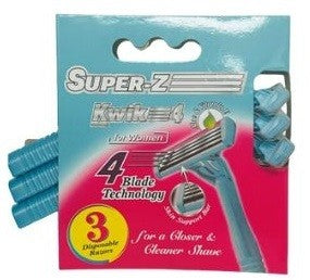 Supermax Lady Razor Supermax razors for women kwik4 pk3 | Dollar Royal