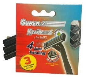 Supermax razors for men kwik4 pk3 | Dollar Royal