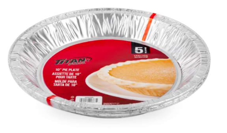 Titan foil assiettes à tarte 10"