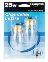 Luminus ampoule chandelier 25w