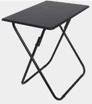 Table pliable jumbo en MDF noir