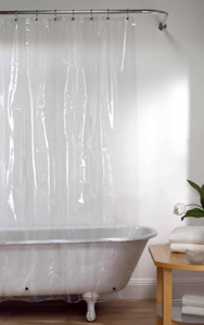 Doublure de rideau de douche transparente 71x71"