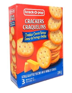Krack-o-pop craquelins saveur fromage cheddar 284g