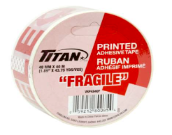 Titan ruban adhésive imprimé "Fragile"