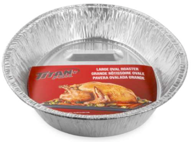 Titan Foil rôtissoires ovales extra grandes en aluminium