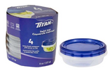 Titan contenants avec couvercles vissés pk4