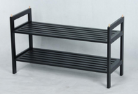 Étagère pour chaussures en mdf noir