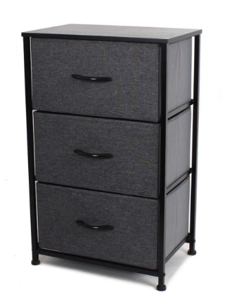 Meuble en métal avec tiroir de tissu