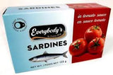 Everybody's sardines sauce tomate 125g.