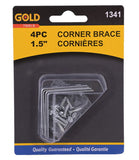 Gold cornières 1.5" pk4