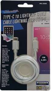 Cable usb type-c à lightning 1M