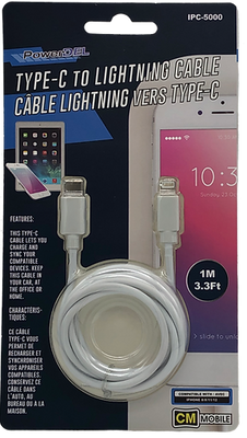 Cable usb type-c à lightning 1M