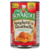 Chef boyardee spaghetti et boulettes de viande 418g