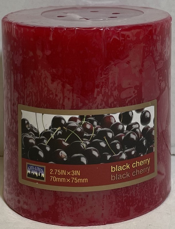 Citi-lites bougie pillar cerise noire 3"