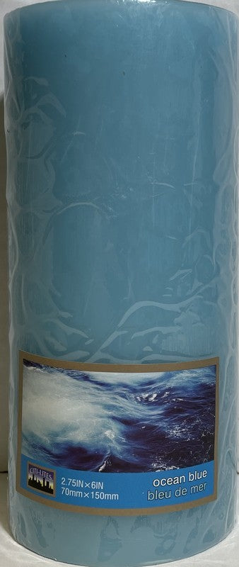 Citi-lites bougie pillar ocean 6"