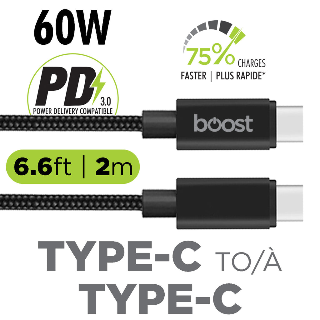 Boost cable de recharge Type-C 60w