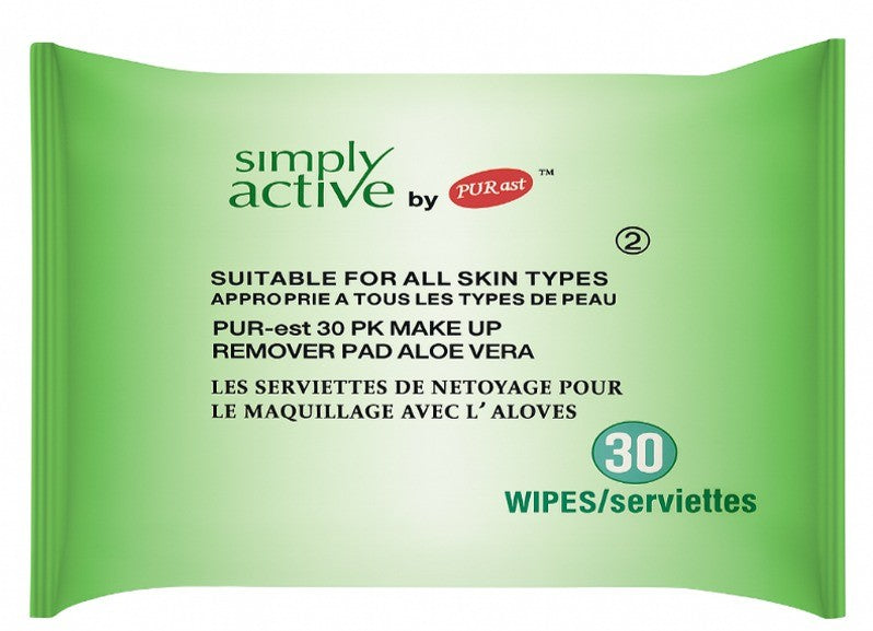 Pur-est serviettes de nettoyage avec aloes vera pk30