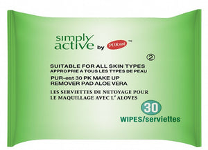 Pur-est serviettes de nettoyage avec aloes vera pk30
