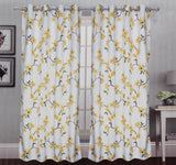 Blossom rideau opaque floral jaune 54x84"