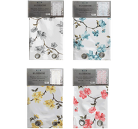 Blossom rideau opaque floral gris 54x84