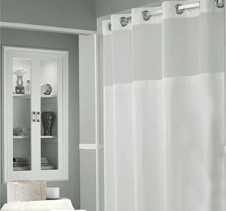 Rideau de douche avec haut transparent 13pcs