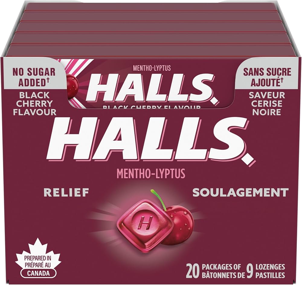 Halls menthol-lyptus cerise noire pk9
