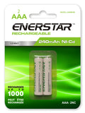 Enerstar piles rechargeables NI-CD AAA pk2 (inclus 0.20$ ecofrais)
