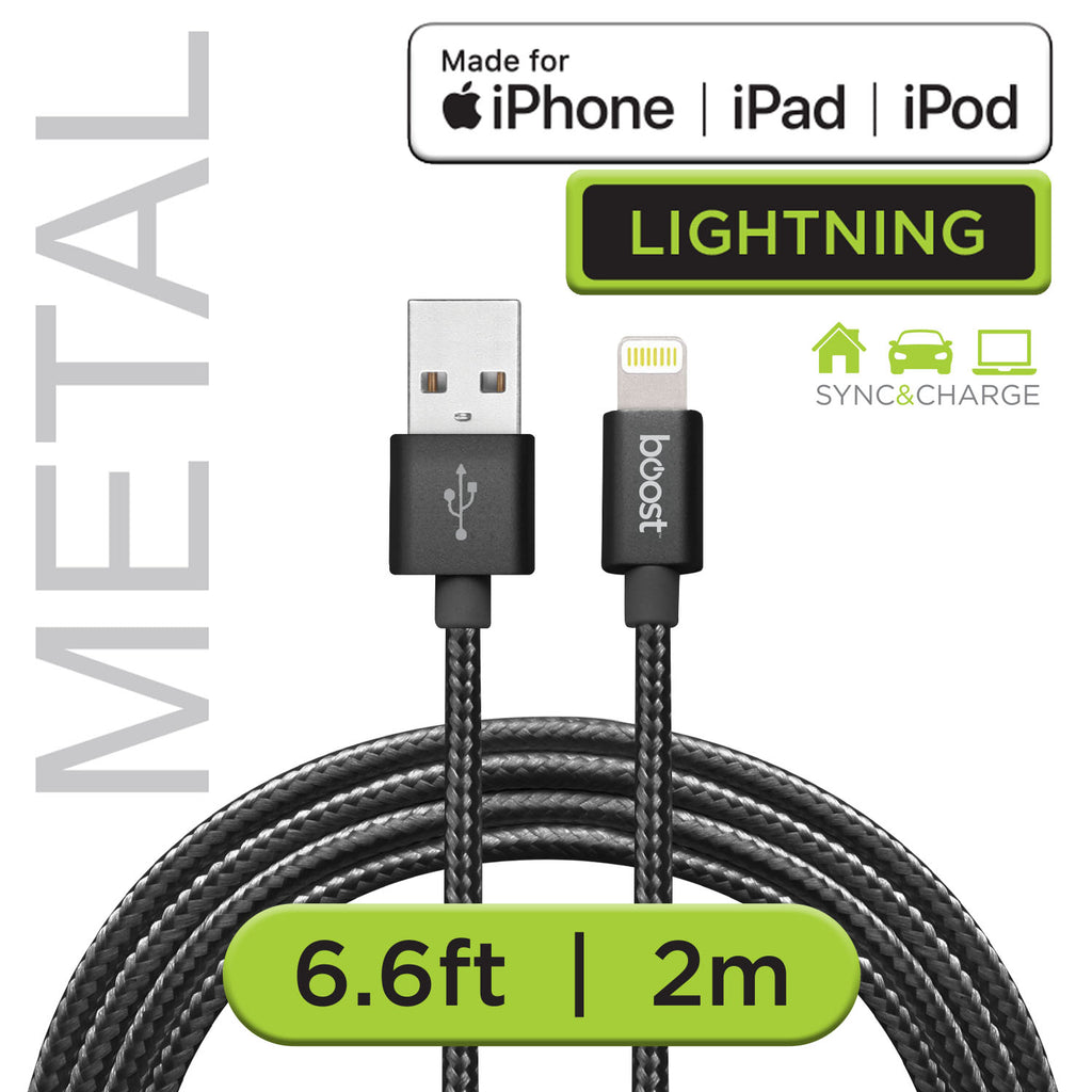 Boost cable tressé certifié USB à Lightning 6pi
