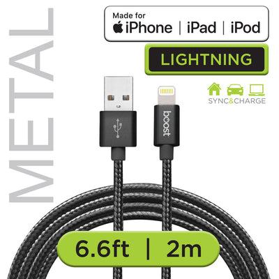 Boost cable tressé certifié USB à Lightning 6pi