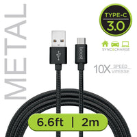 Boost cable tressé certifié USB à Type-C 6pi