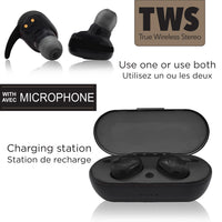 Escape mini écouteur bouton sans fil avec station de recharge