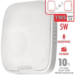 Escape haut-parleur sans fil stereo avec radio FM