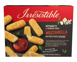 Bâtonnets de fromage mozzarella panés avec sauce marinara 375g