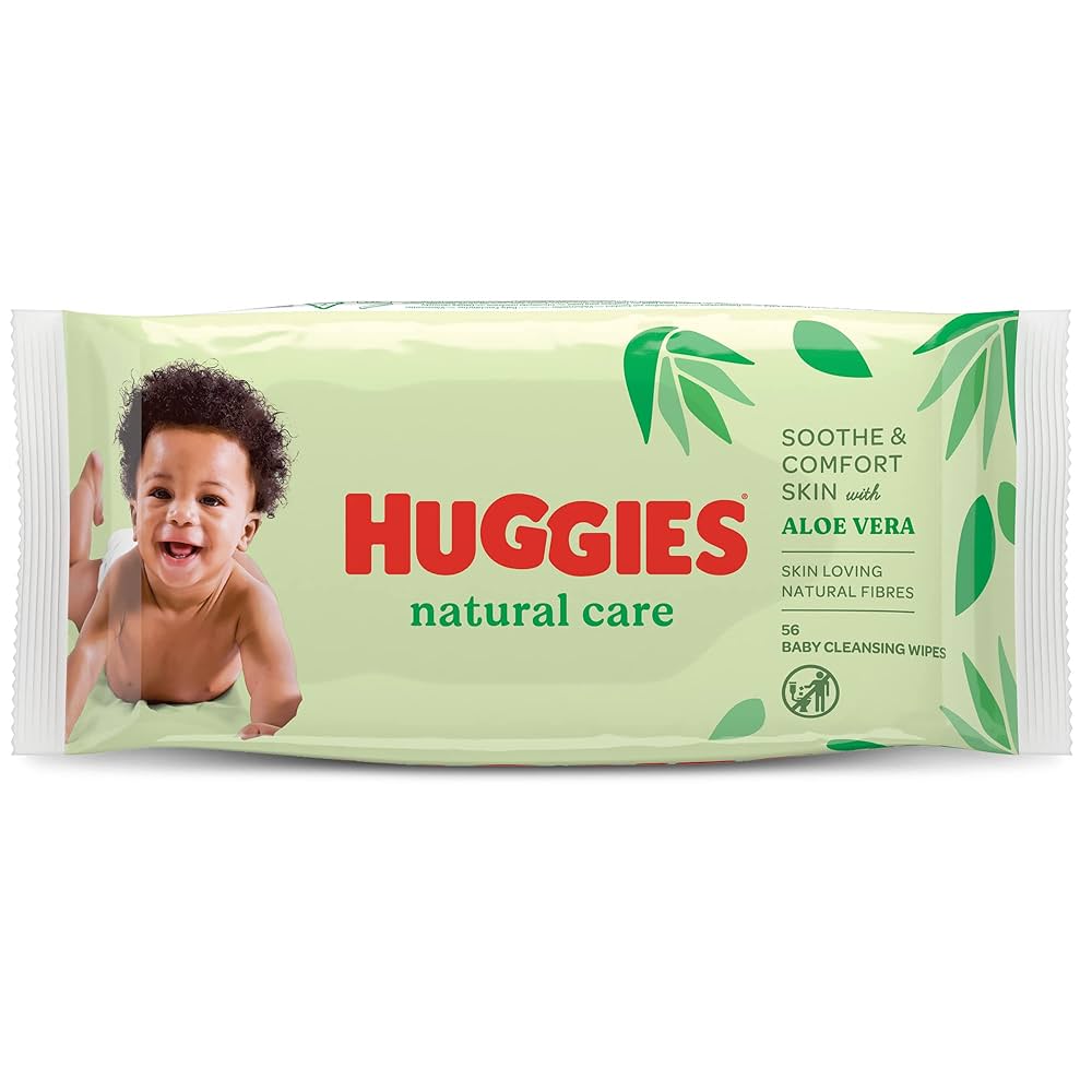 Huggies lingettes pour bébé aloes vera 56 feuilles