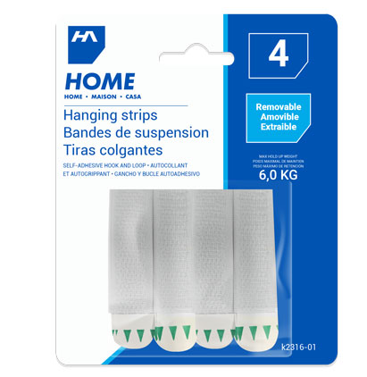 Homeaide bandes de suspension jusqu'à 6kg pk4