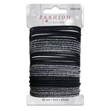 Élastique pour cheveux noir et gris pk3