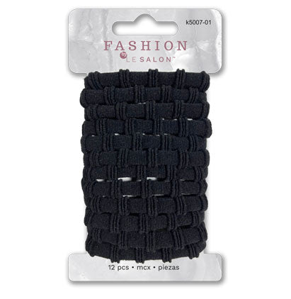 Élastique pour cheveux noir pk12