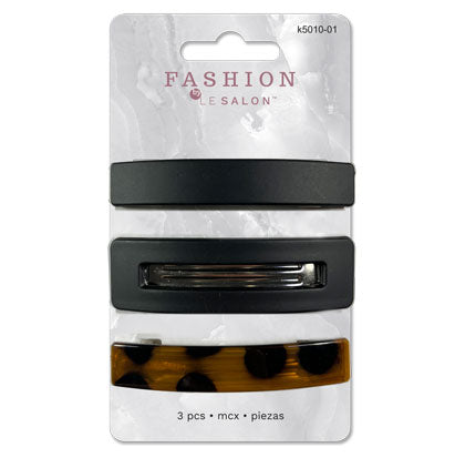 Pinces à cheveux noir pk3