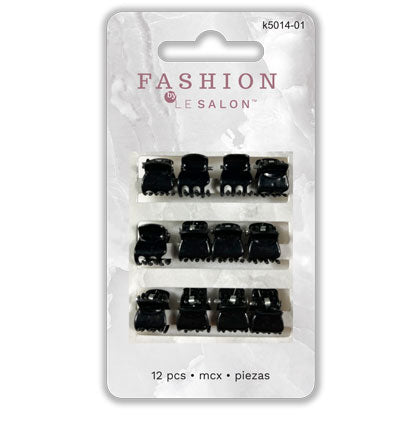 Pinces à cheveux minis noirs pk12