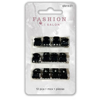 Pinces à cheveux minis noirs pk12