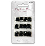 Pinces à cheveux minis noirs pk12