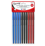 Paquet de 10 stylos couleurs assorties