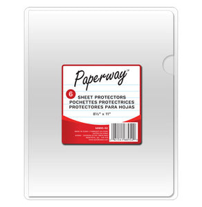 6 x protective sleeve 8.5 x 11 in.