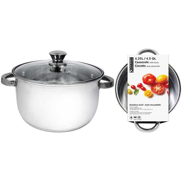Casserole acier inoxydable 4.25L