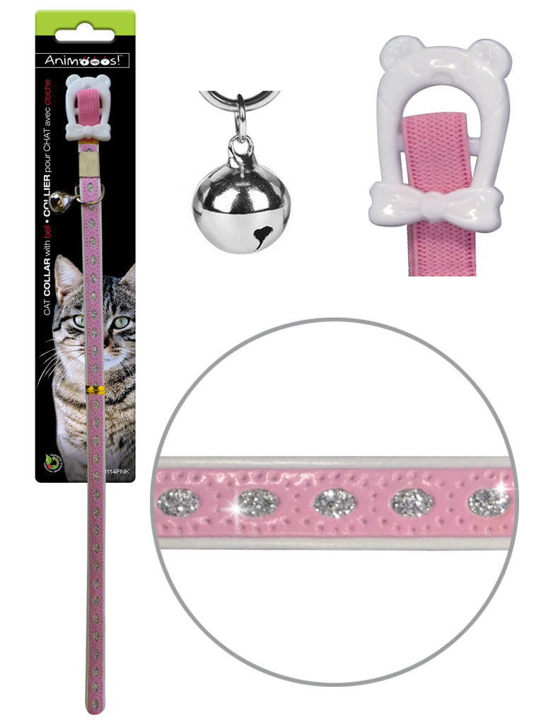 Animoos Collier pour chat rose