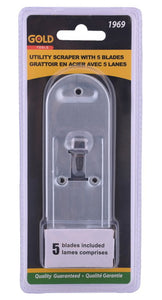 Gold stainless steel scraper. (5 blades)